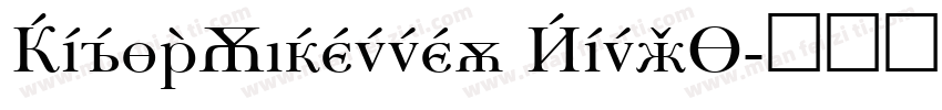 RomanCyrillic BoldA字体转换